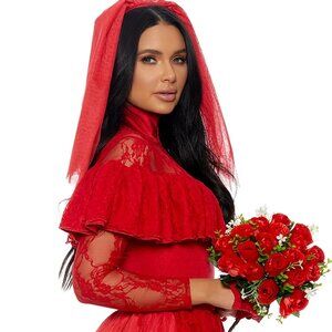 Forplay 6-Piece Beetle Bride Wedding Dress Sexy Movie Character Costume NEW!